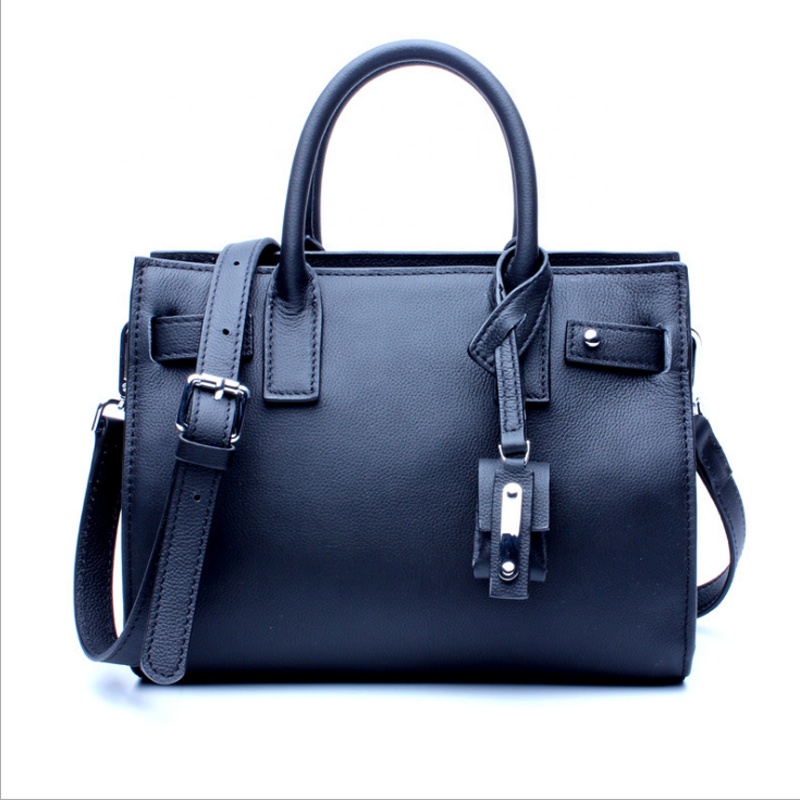 Luxury Vintage Convertible Leather Shoulder Bag Cowhide Leather Brand Women's Business Daily Travel Briefcase