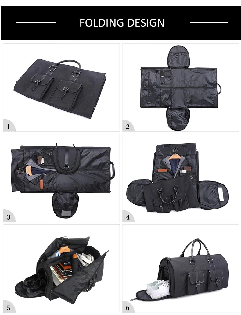 Stylish Black Men's Business Travel Bag for Professionals