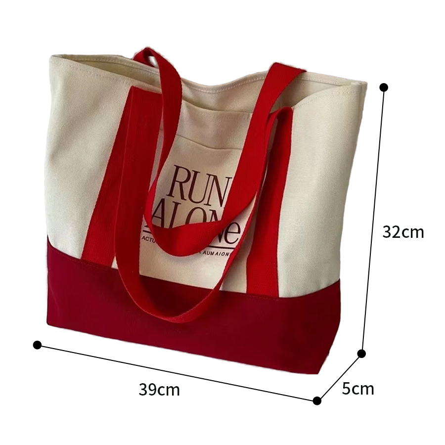 Fashion Eco Friendly Shopping Bag Grocery Canvas Bag with Pocket Cotton with Bags Custom Printed Logo