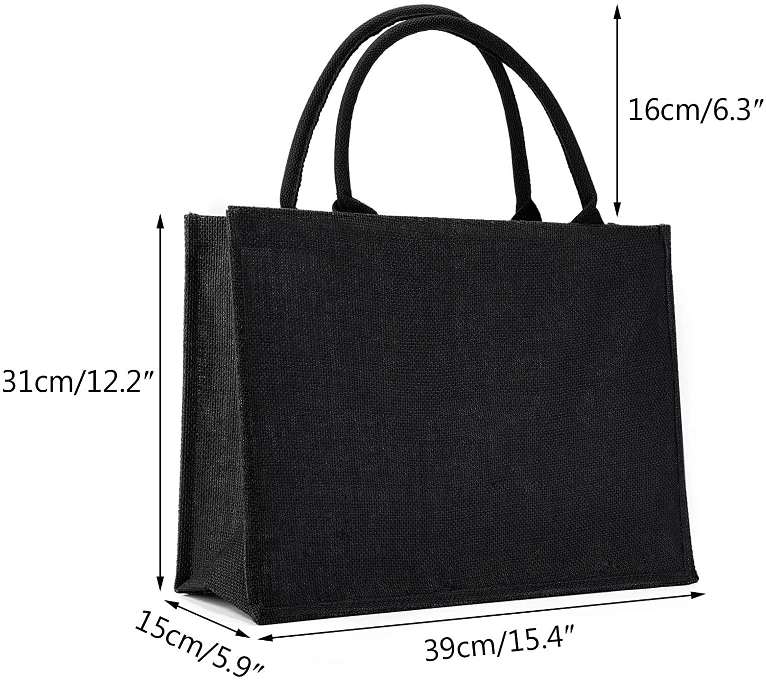 Custom Made Fashion Bags for Ladies Girls Beach Shopping Gift Tote Waterproof Solid Color Burlap with Logos