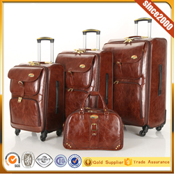 Durable Fabric Polyester 1680D Wheeled Trolley Luggage Bag Collection Soft Side Nylon 3 Pc Set 4 Spinner Travel Luggage