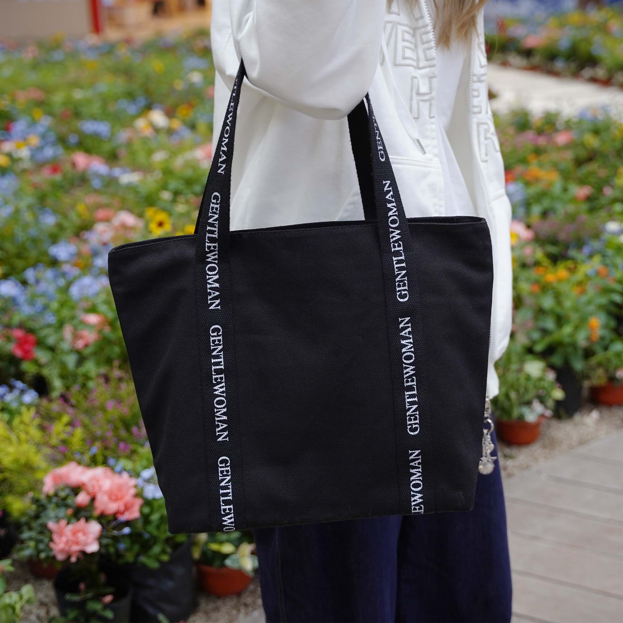Eco Friendly Recycled Cotton Canvas Tote Bag Custom Design Durable Shopping Bag for High End Apparel Brand