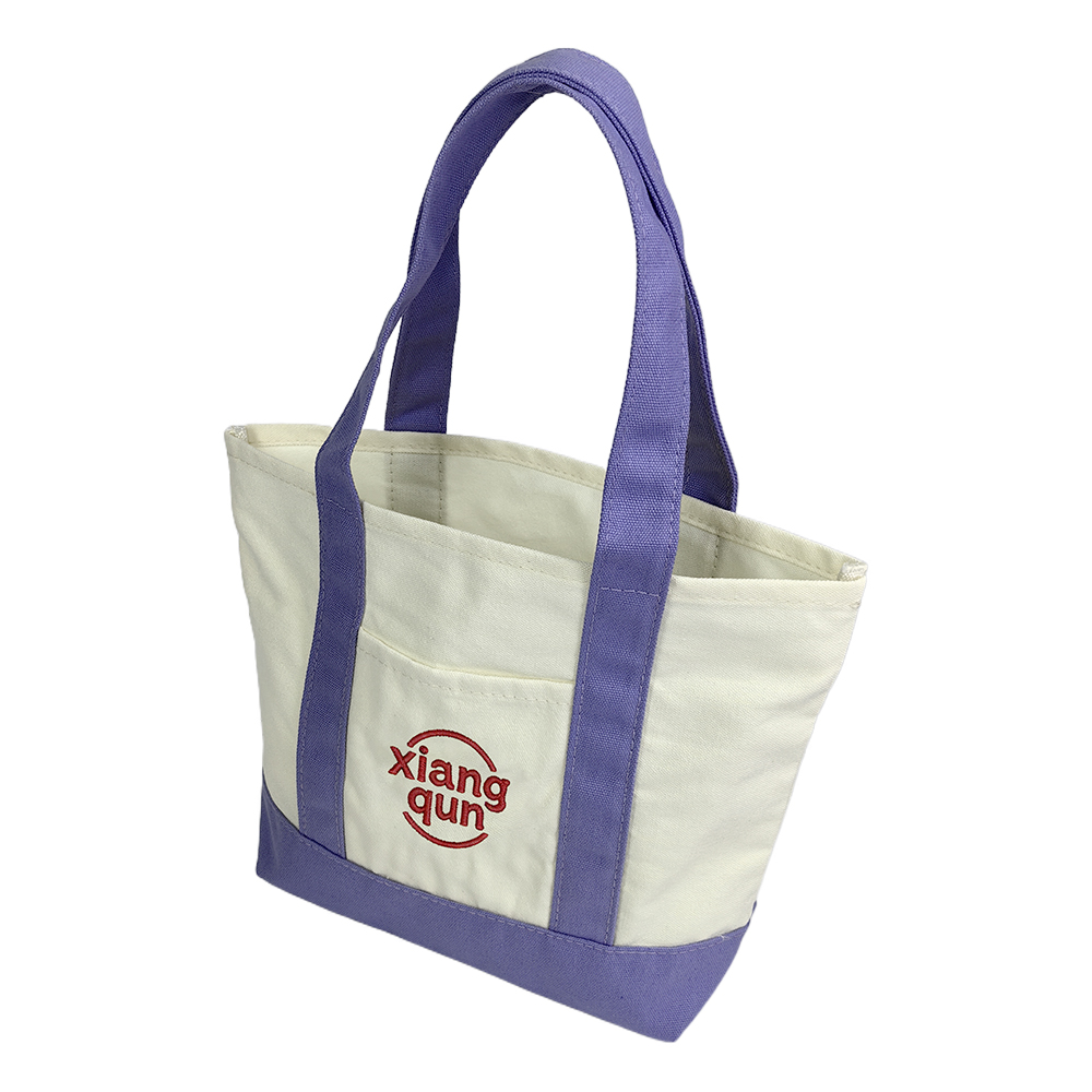 Customized High Quality Embroidery Printed Shopping Mini Canvas Bag Custom Reusable Tote for Women Cotton Bags