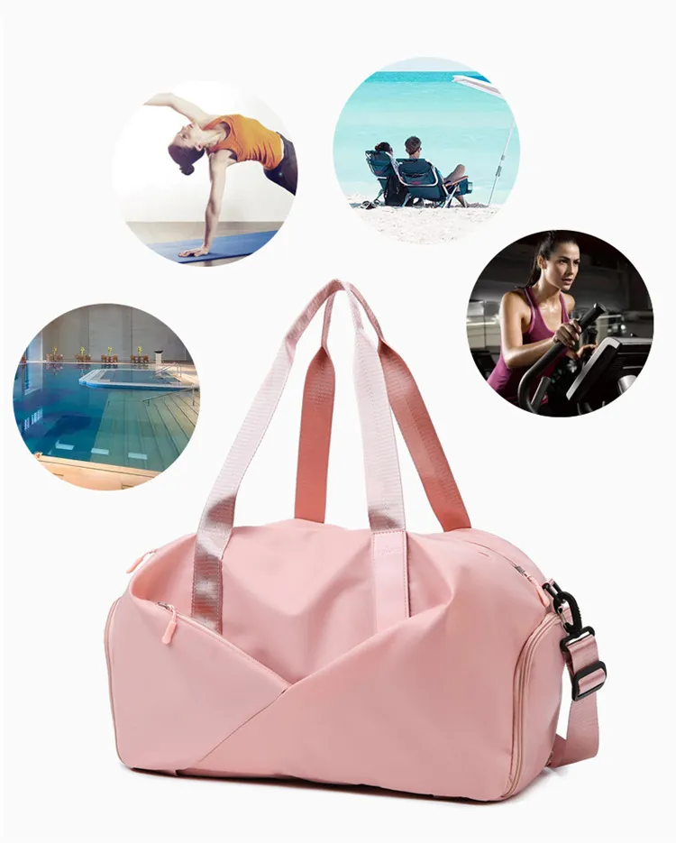 Fashion Travel Lady Handbag Shoulder Fitness Large Durable Waterproof Gym Sport Duffel Women Handbag
