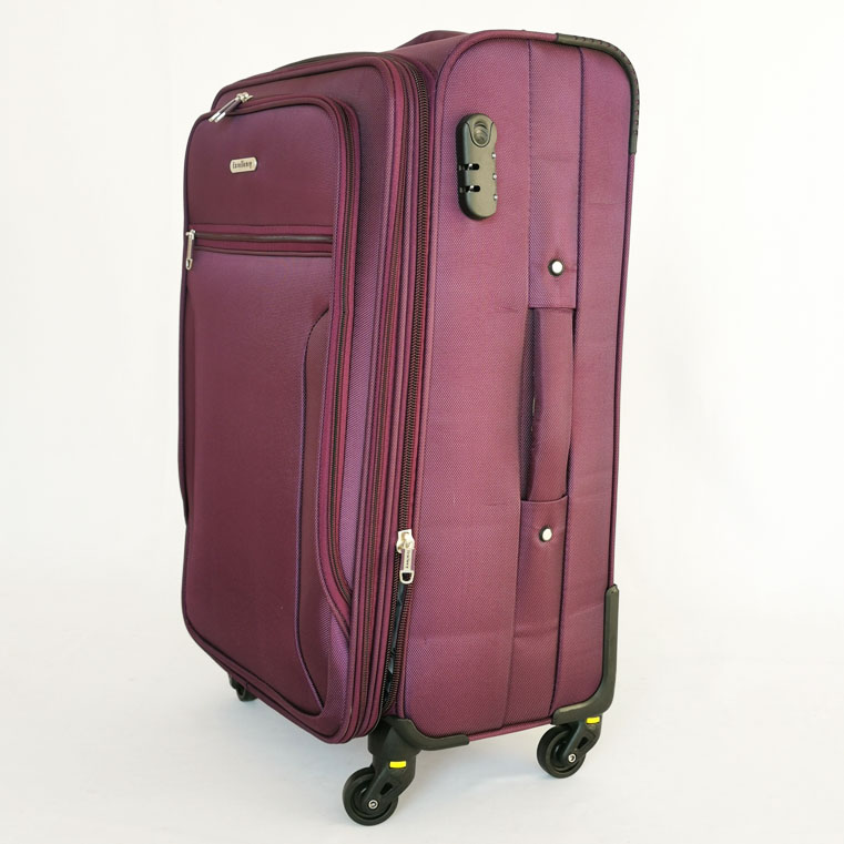 Durable Fabric Polyester 1680D Wheeled Trolley Luggage Bag Collection Soft Side Nylon 3 Pc Set 4 Spinner Travel Luggage