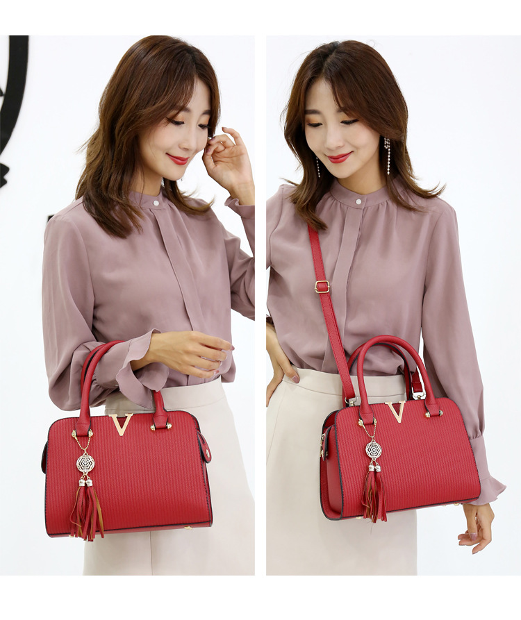 Fashion Hand Women Sling Shoulder Crossbody Luxury Leather Handbag Set Messenger Tote Women's Bag