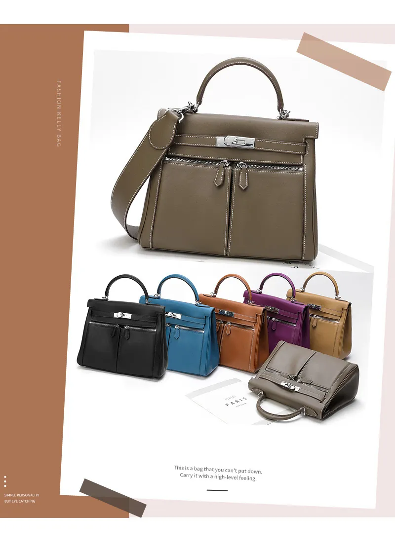 Emg7090 Ladies Logo Big Hand Crossbody Kelly Branded Bags Luxury Women Female Famous Brand Inspired Designer Bag