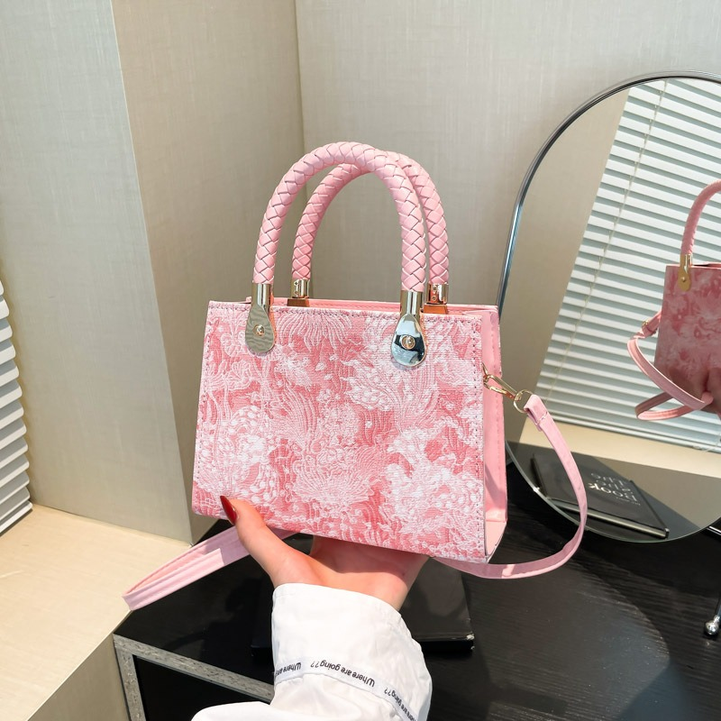 Leather Bag Manufacturer Factories in China Custom Wholesale OEM Low MOQ Embroidery Jacquard Braided Handle Women's Handbags