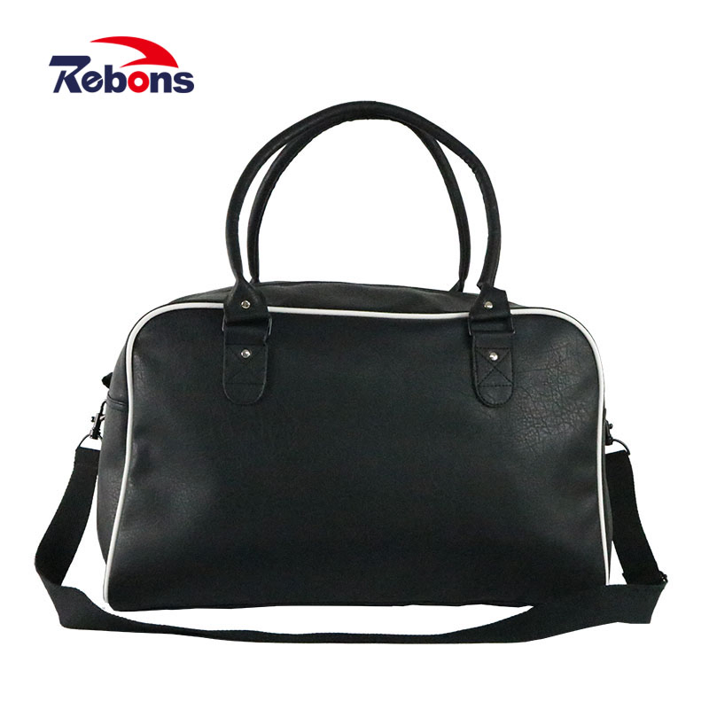 Custom Large Vegan PU Leather Travel Luggage Weekend Duffle Bag for Men
