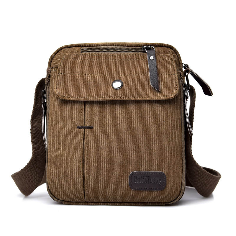 Xianghui Fashion Men Casual Small Crossbody Trendy Canvas Shoulder Men Outdoor Multi Compartment Travel Bag