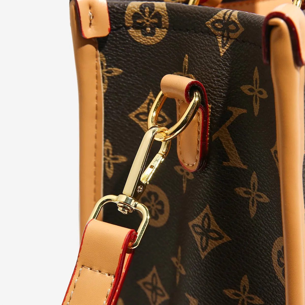 Classic Printed Leather Shoulder Bag Suitable for Formal and Daily Occasions