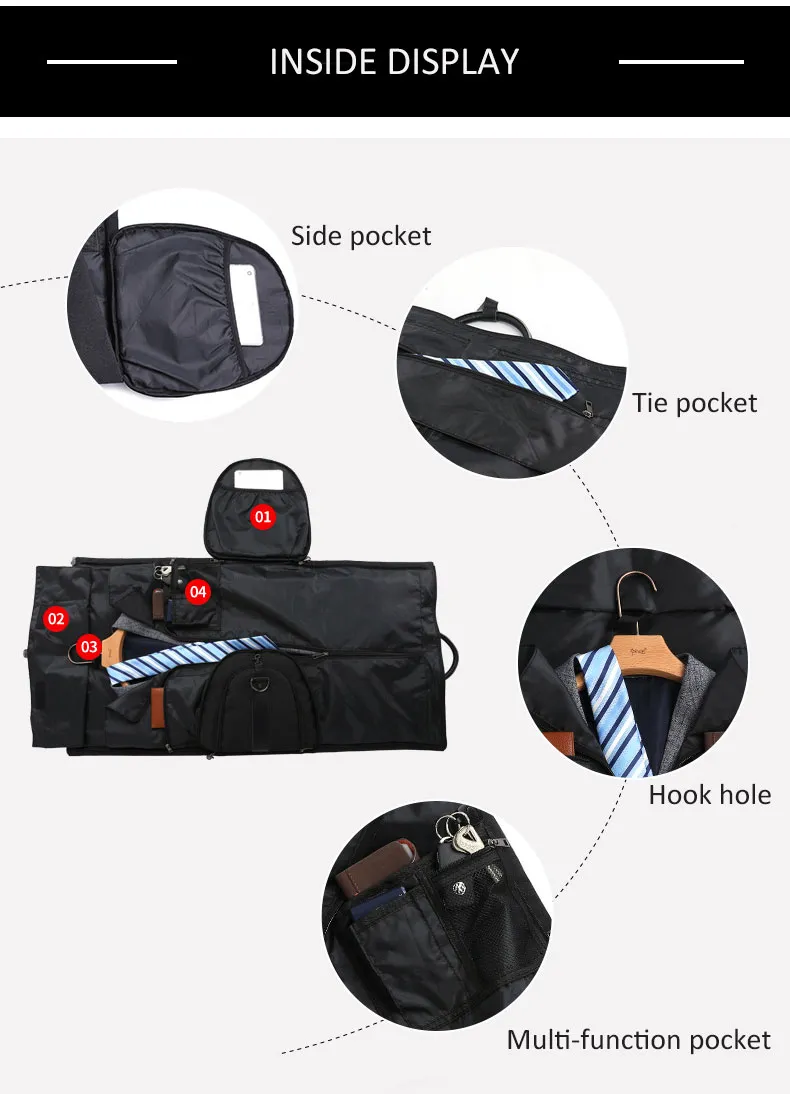 Stylish Black Men's Business Travel Bag for Professionals