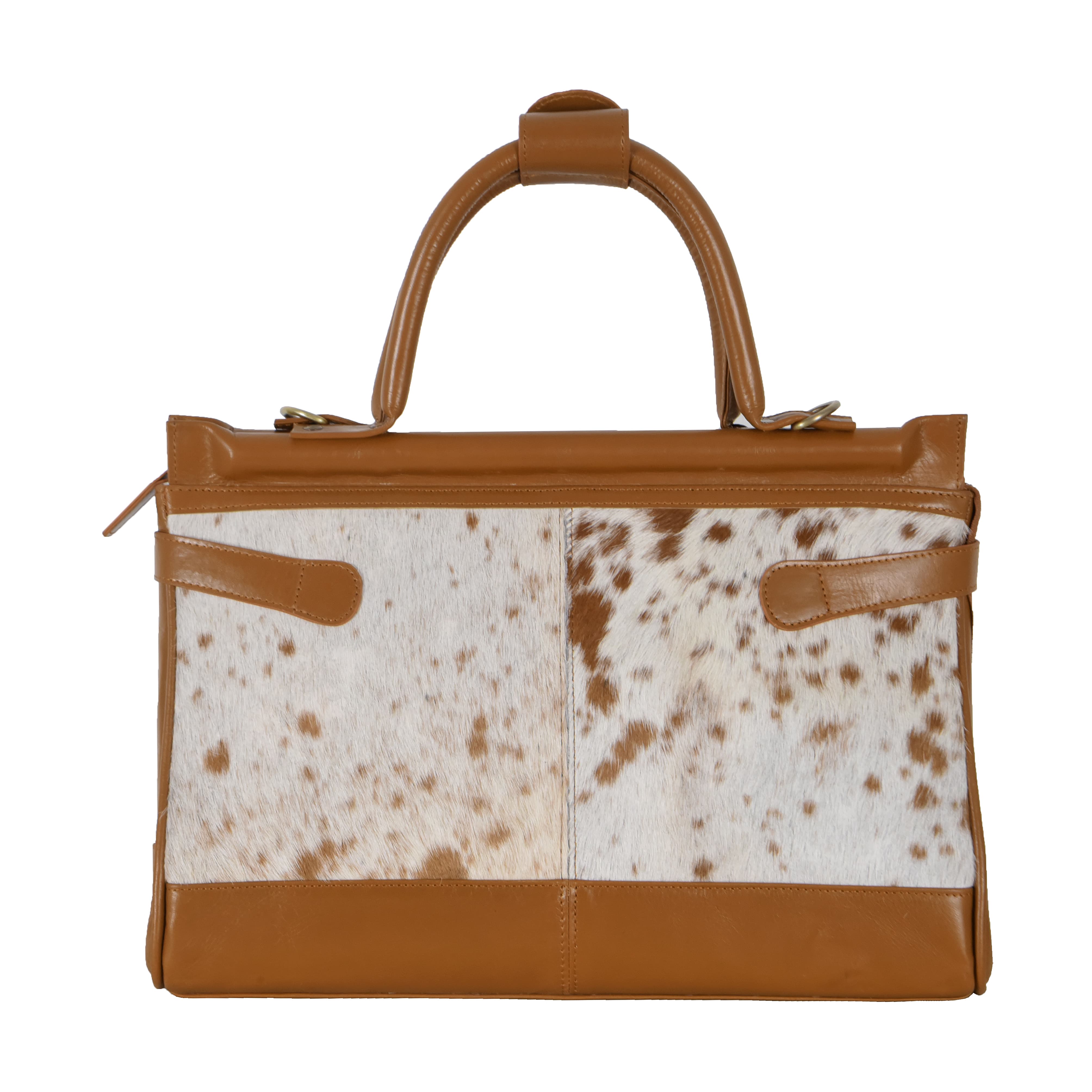 8080 Tan Fur Ladies Bag Angle