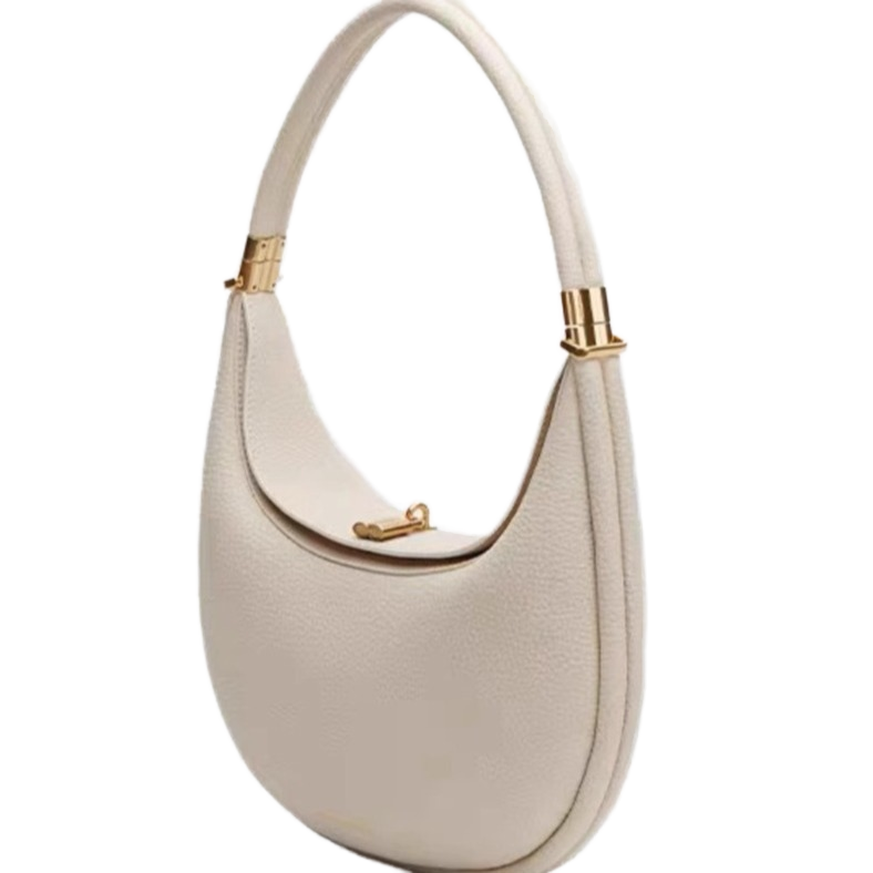 French Designer Luxury Shoulder Bag Women Hot Selling Armpit Crescent Pattern Summer Collection ZIP SEMIA Soft Clear Polyester