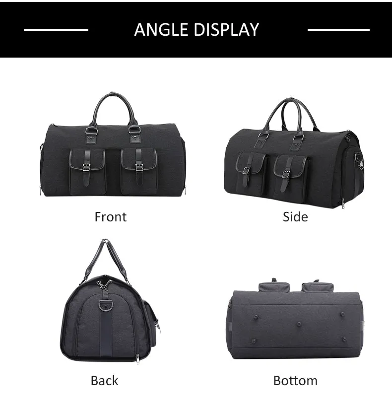 Stylish Black Men's Business Travel Bag for Professionals
