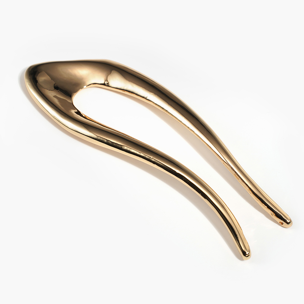 Wholesale Hairpins Simple Elegant Silver Gold U Shape Metal Hair Clips for European Women Fashion Hair Accessories for Girls