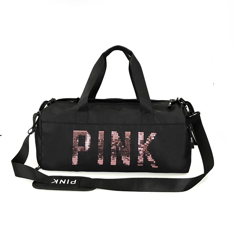 Stylish Multi-Compartment Gym Bag with Sequins for Active Lifestyles