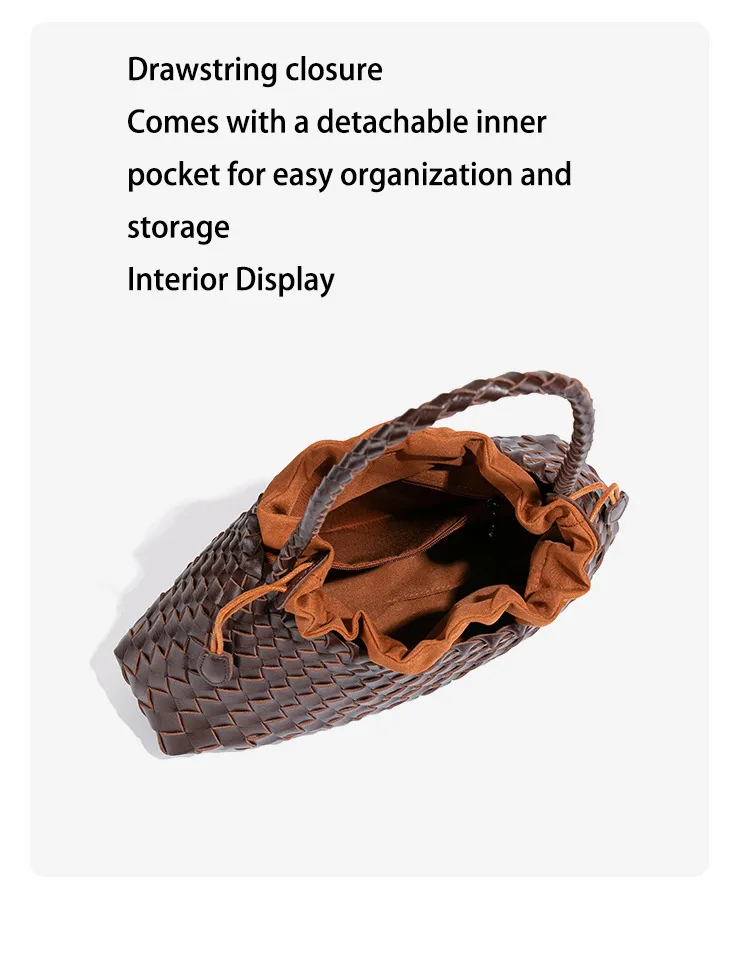 Trendy Chic Ladies Elegantdesigner Shoulder Vegan Leather Fashion Retro Casual High Quality Woven Handbag Braided Luxury Women Premium Bag