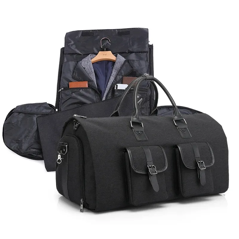 Stylish Black Men's Business Travel Bag for Professionals