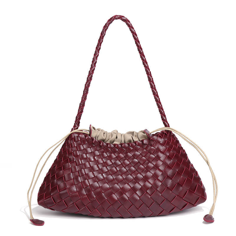 Trendy Chic Ladies Elegantdesigner Shoulder Vegan Leather Fashion Retro Casual High Quality Woven Handbag Braided Luxury Women Premium Bag