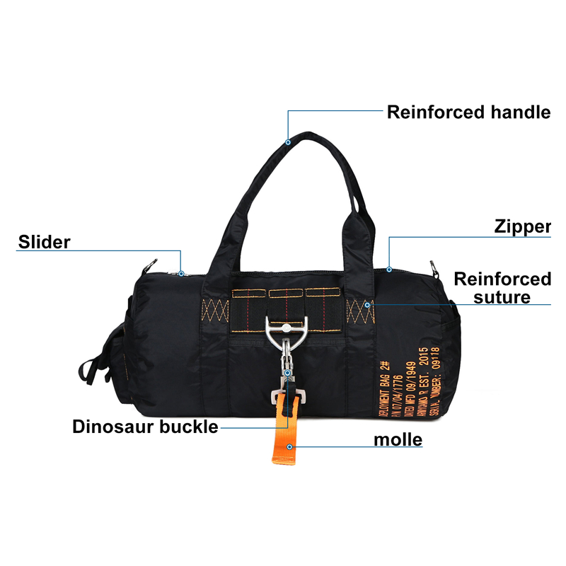 Custom 2024 Unisex Solid Color Fashion Sports Bag With Zipper Closure Made In China Model LQ09118