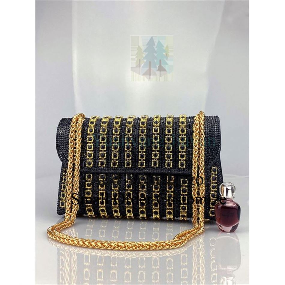 Handbag Manufacturer, OEM ODM Wholesale Bag Factories, Clutch Bag with Rhinestone Stud and Tassel Fringe Lady Handbag