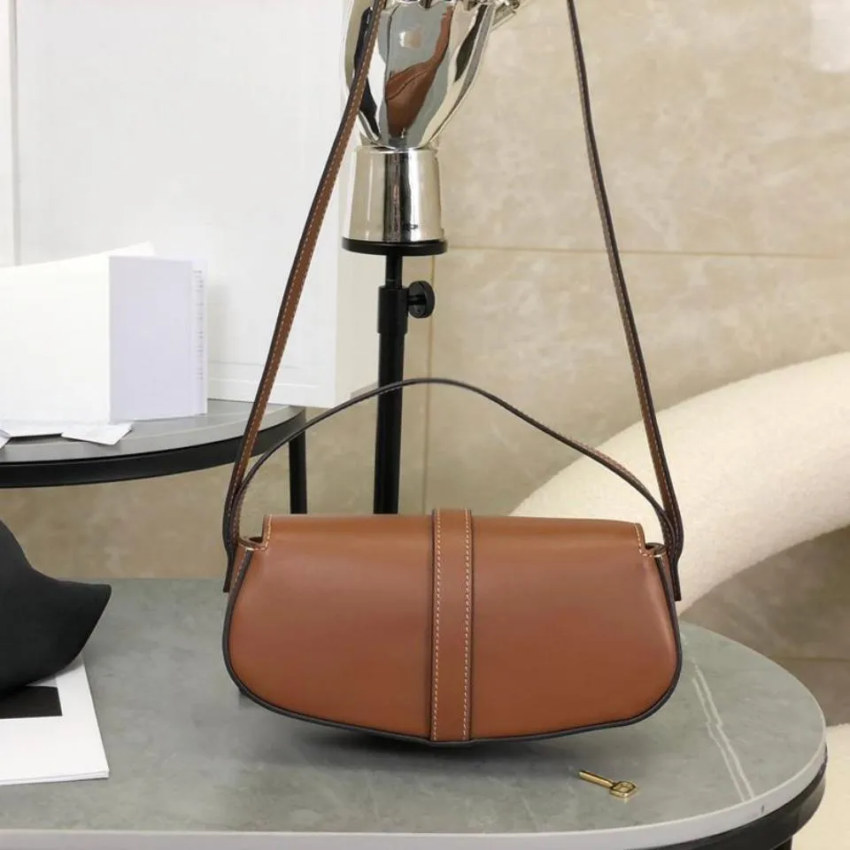 Luxury Designer Inspired Crossbody Purse for Women Office Daily Caramel Brown Padlock Flap Shoulder Bag