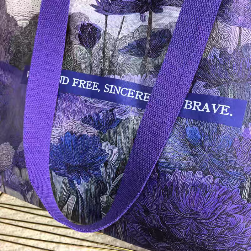 Personalized Single Shoulder Creative Shopping Bag Customized Logo Pattern DuPont Tote for Artistic Fashion Accessories