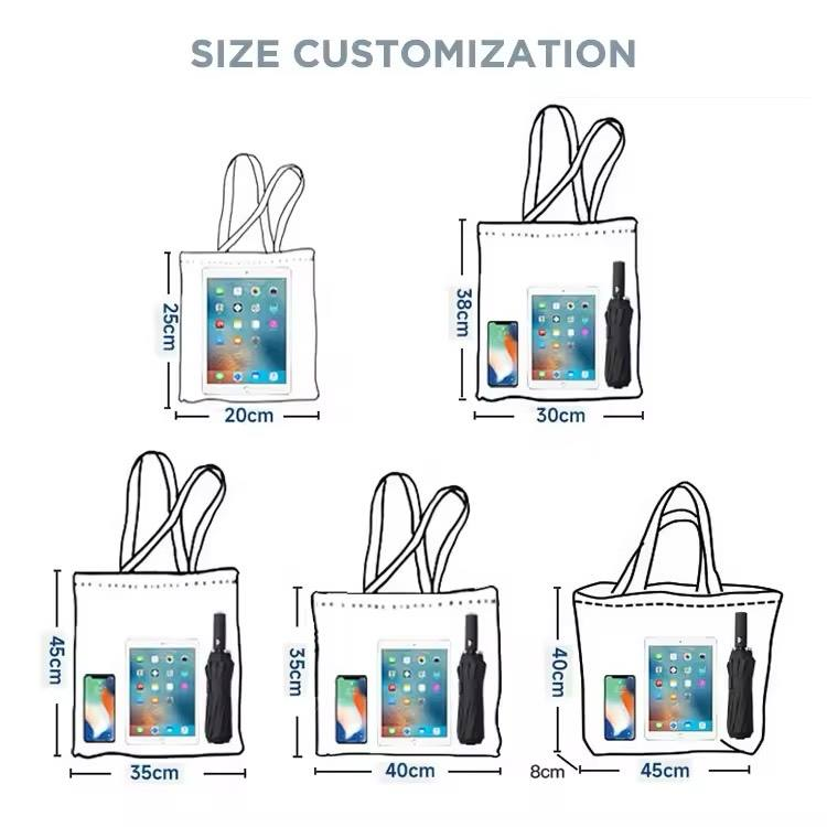 Custom Red Blank Custom Printed Fashion Design Shopping Canvas Tote Bag with Zipper Closure and Custom Logo