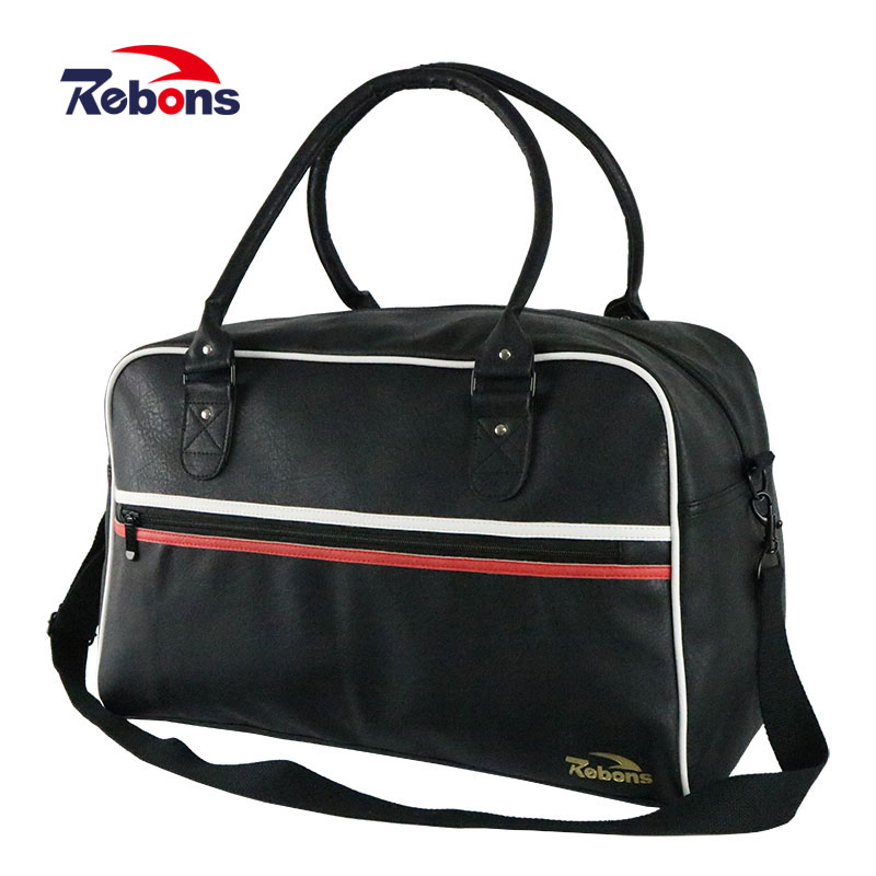 Custom Large Vegan PU Leather Travel Luggage Weekend Duffle Bag for Men