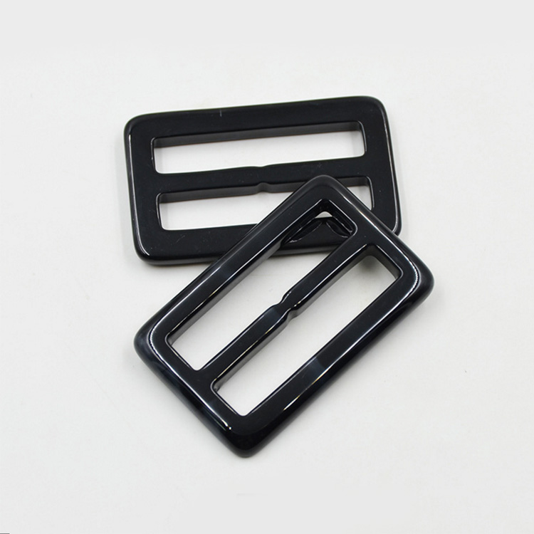 Oem Odm Support Classic Style Garment Accessories Tri Glide Resin Polyester Rectangle Buckle for Coat Belt