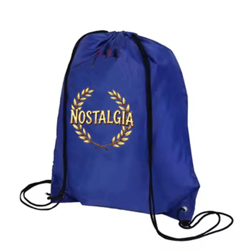 Wholesale Small Colorful Custom Logo Backpack Fashionable Polyester Nylon Drawstring Bag With Waterproof Feature For Shopping