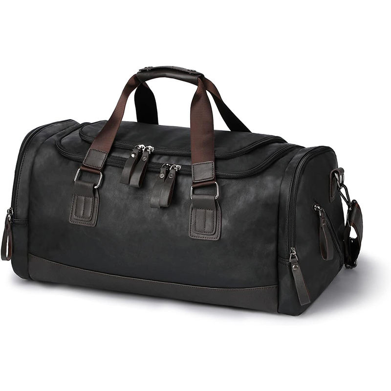Travel Duffel Bag, Vegan Leather Gym, Carry on, Weekender Overnight Luggage Bag Arge Duffle Water-Proof Durable for Men &amp; Women