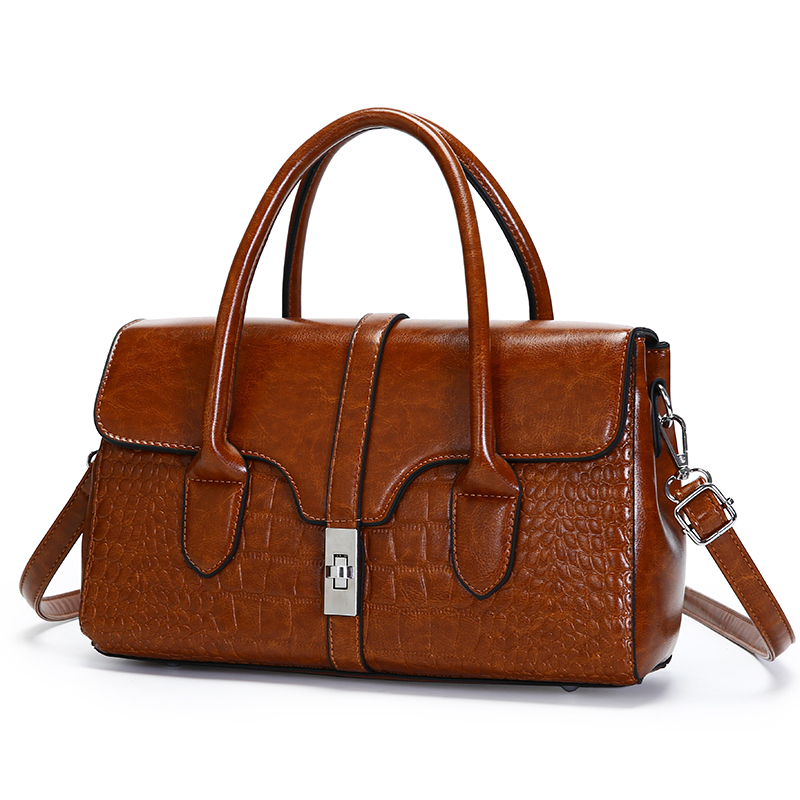 New Fashion Alligator Pu Leather Handbags Lady Classic Large Capacity Bags Luxury Design Handbags and Wallet 3 Pcs Set for Women