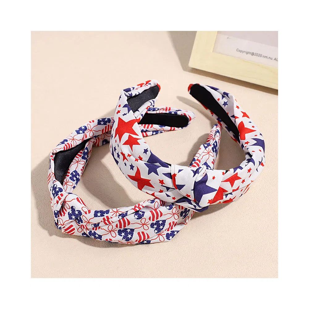 2026 Football World Cups American Flag Hair Clips Premium Fashion Cheer Hair Clip Star Spangled Knotted Hair Accessories
