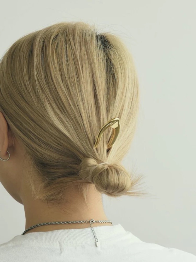 Wholesale Hairpins Simple Elegant Silver Gold U Shape Metal Hair Clips for European Women Fashion Hair Accessories for Girls