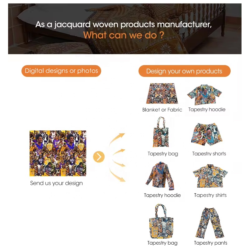 Quickly Customizable Jacquard Travel Bags Made with High Quality Van Gogh Collections Tote and Duffle Bags