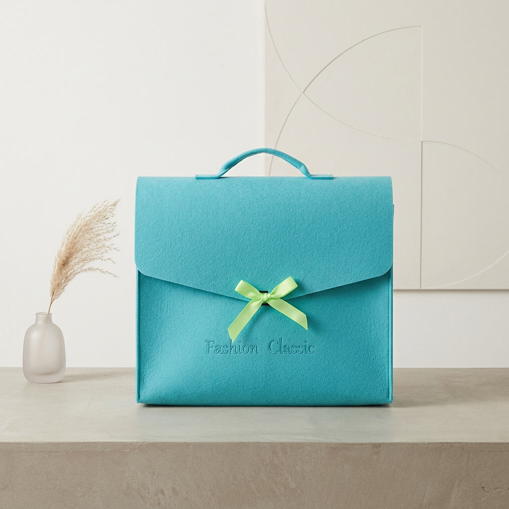 New Felt Tote Bag Wholesale Handbag Thickened Solid Pattern Corporate Team Building Business Gift Customizable