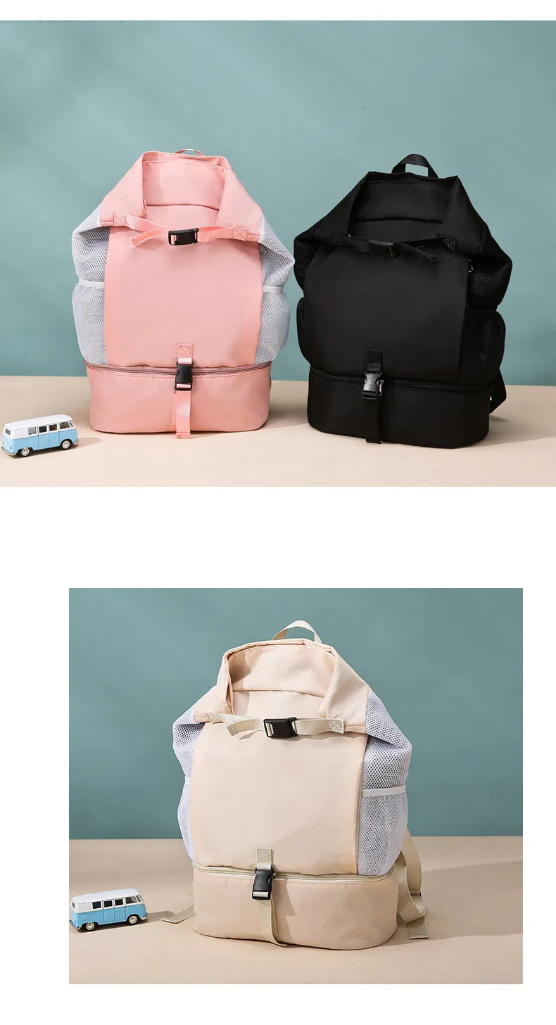 Women's Casual Sports Backpack Large Capacity Wet-Dry Separation Storage Bag for Outdoor Leisure Travel Lightweight