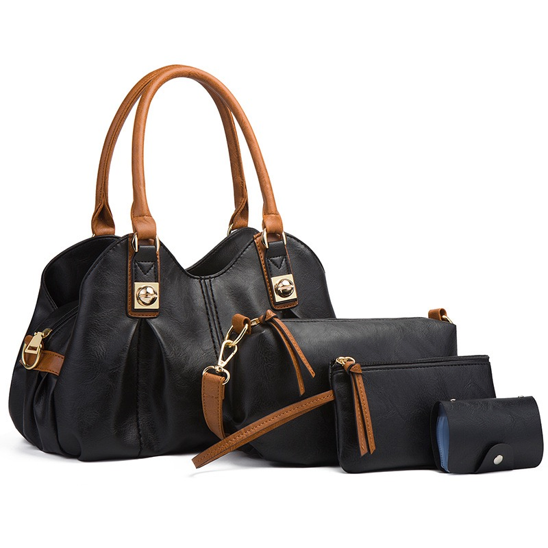2026 New Retro Mother and Child Three Piece Set, European and American Fashion Handbags