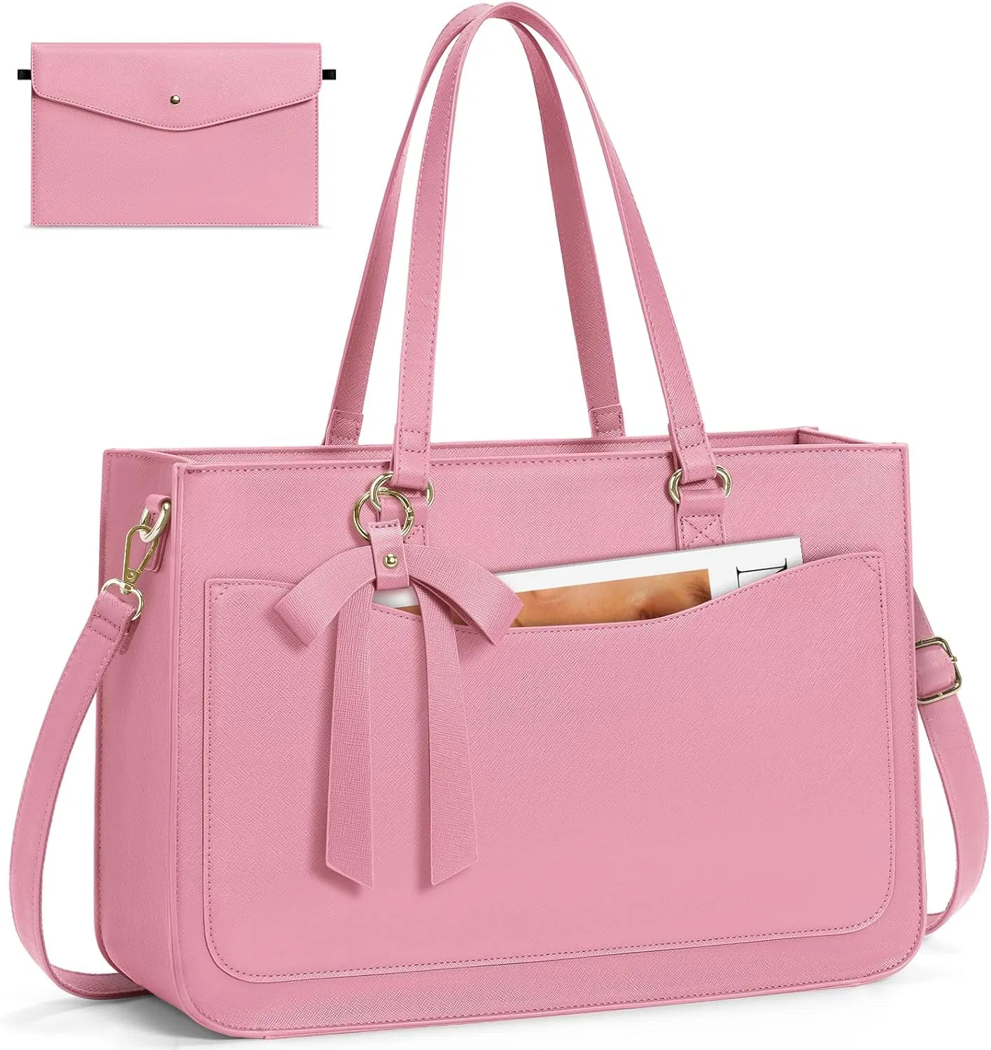 Commuter Bag Business Office Briefcase Large Capacity Handbag Shoulder Bag Professional Office