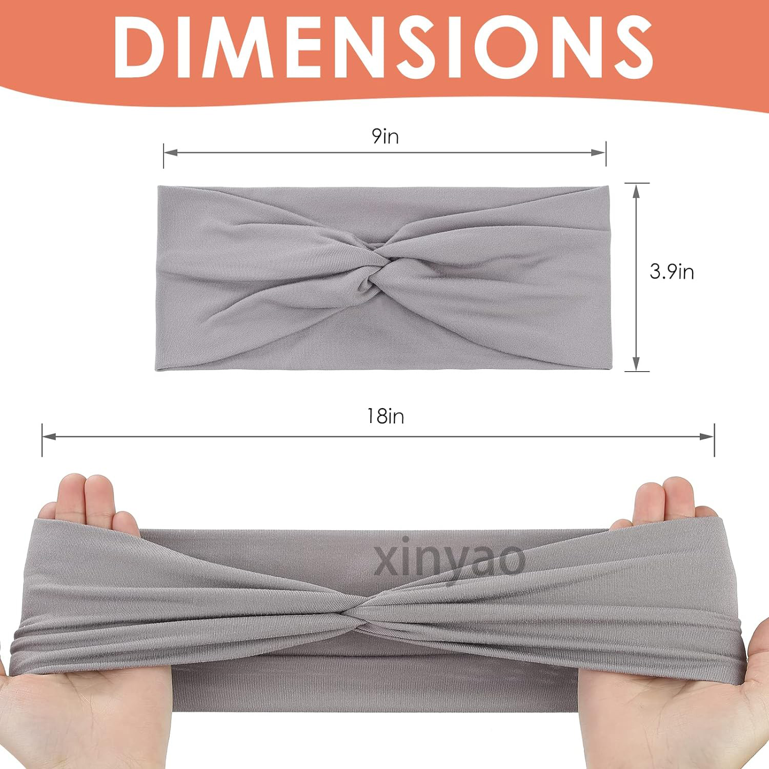Custom Logo Women's Soft Twist Knotted Sport Stretchy Headband Absorbed Stretchy Daily Life Yoga Multi-Purpose Hair Care Style