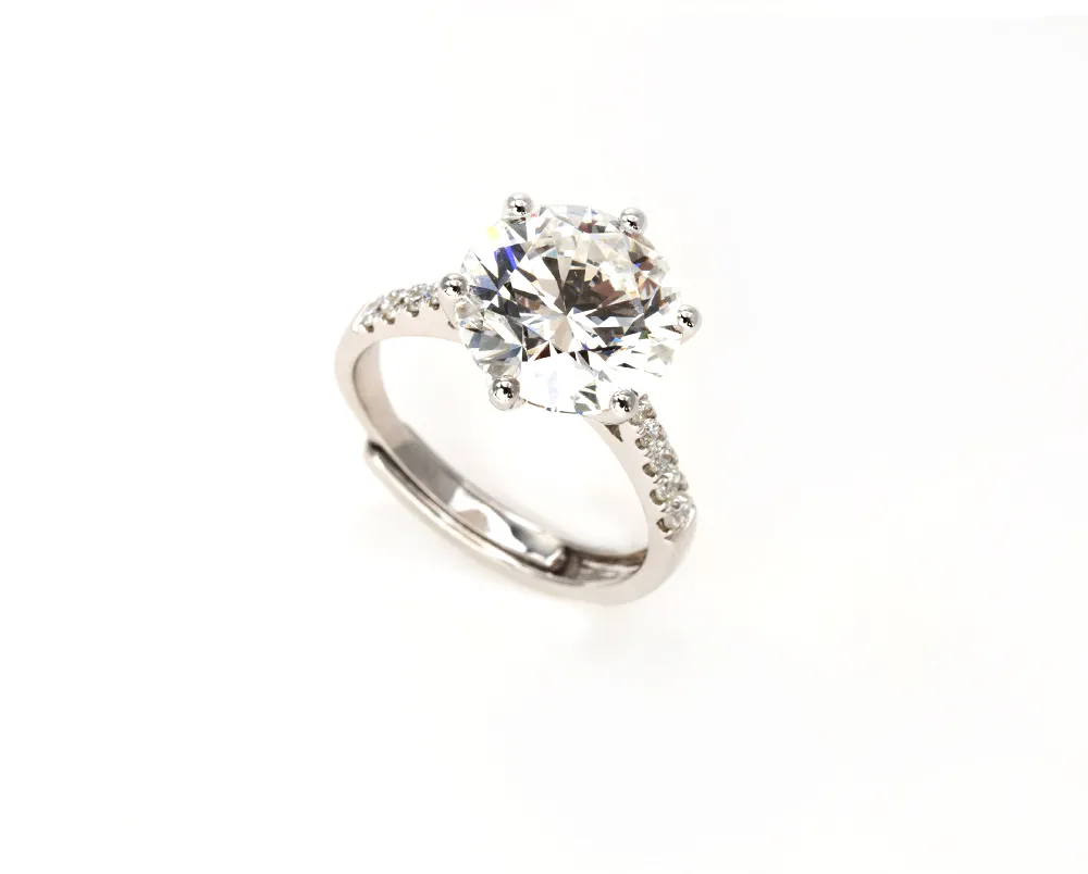 Premium Gifts 5CT Lab Diamond Ring Fashion Jewelry Women Accessories