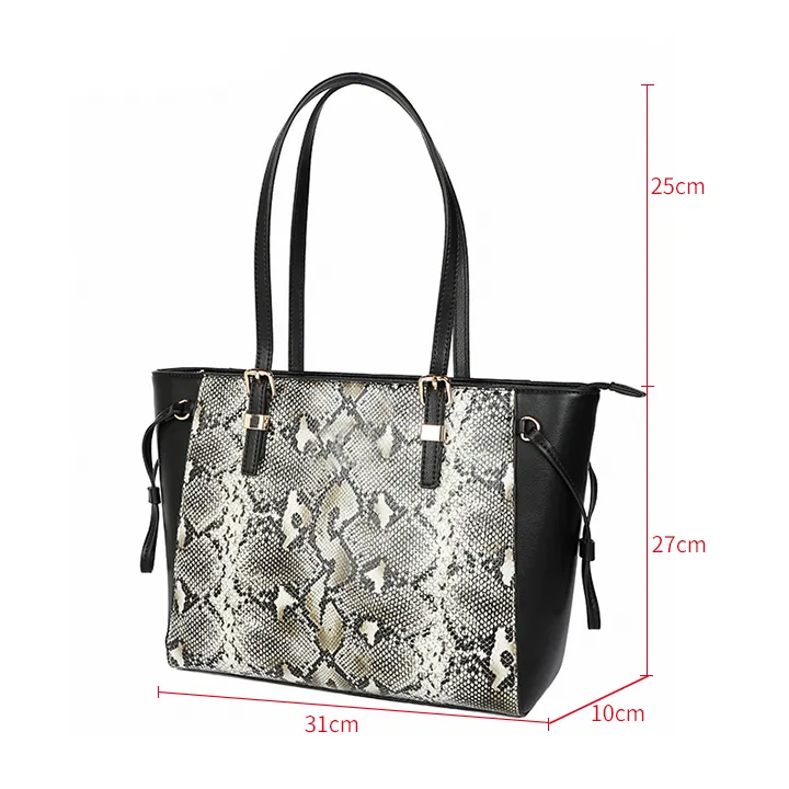 PU Leather Tote Shoulder High Quality Fashion Lurxury Vegan Material Ladies Bag