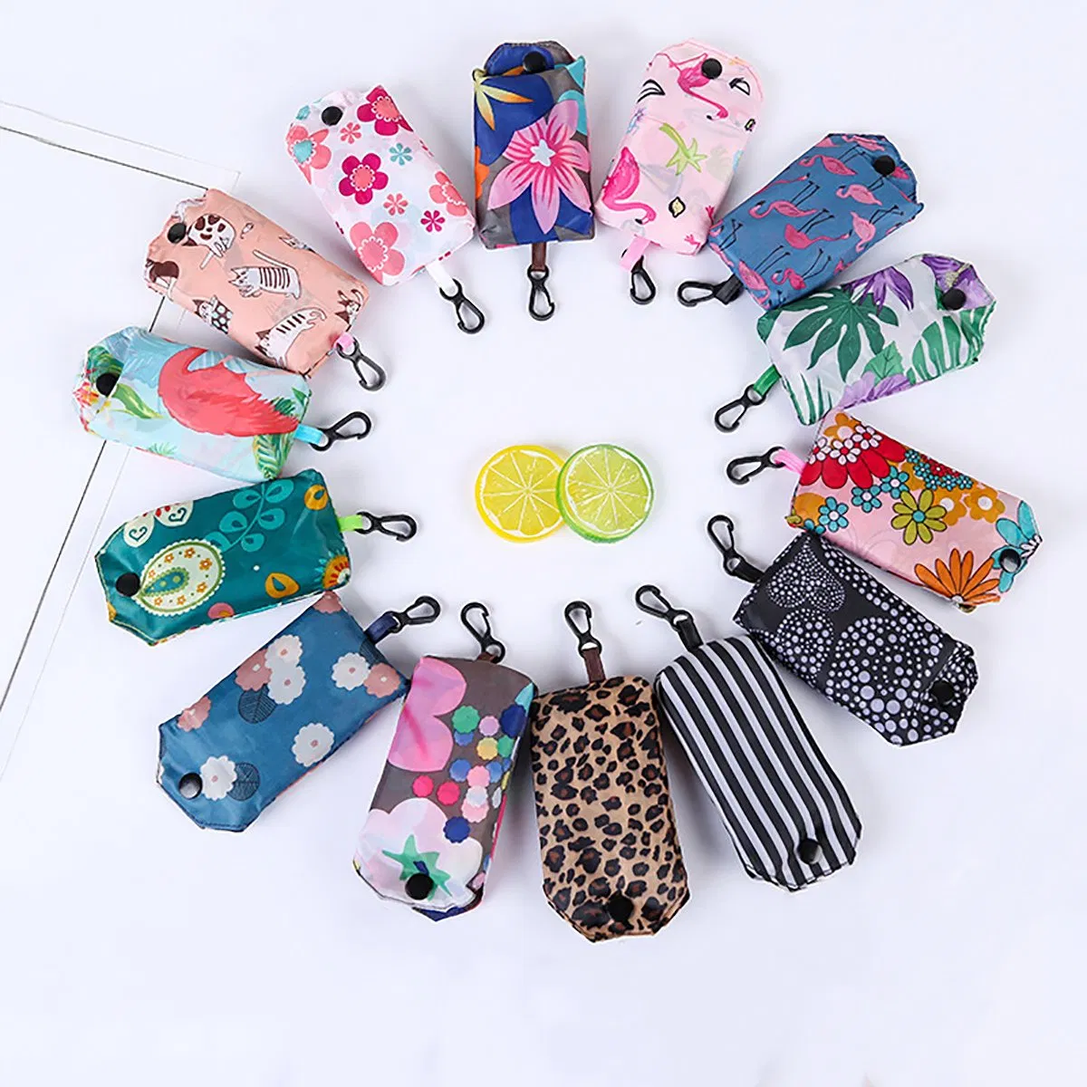 SJ-GB2047 Portable Cartoon Animal Printing Grocery Bag Reusable Folding Shopping Bag Eco-friendly Supermarket Tote Bags