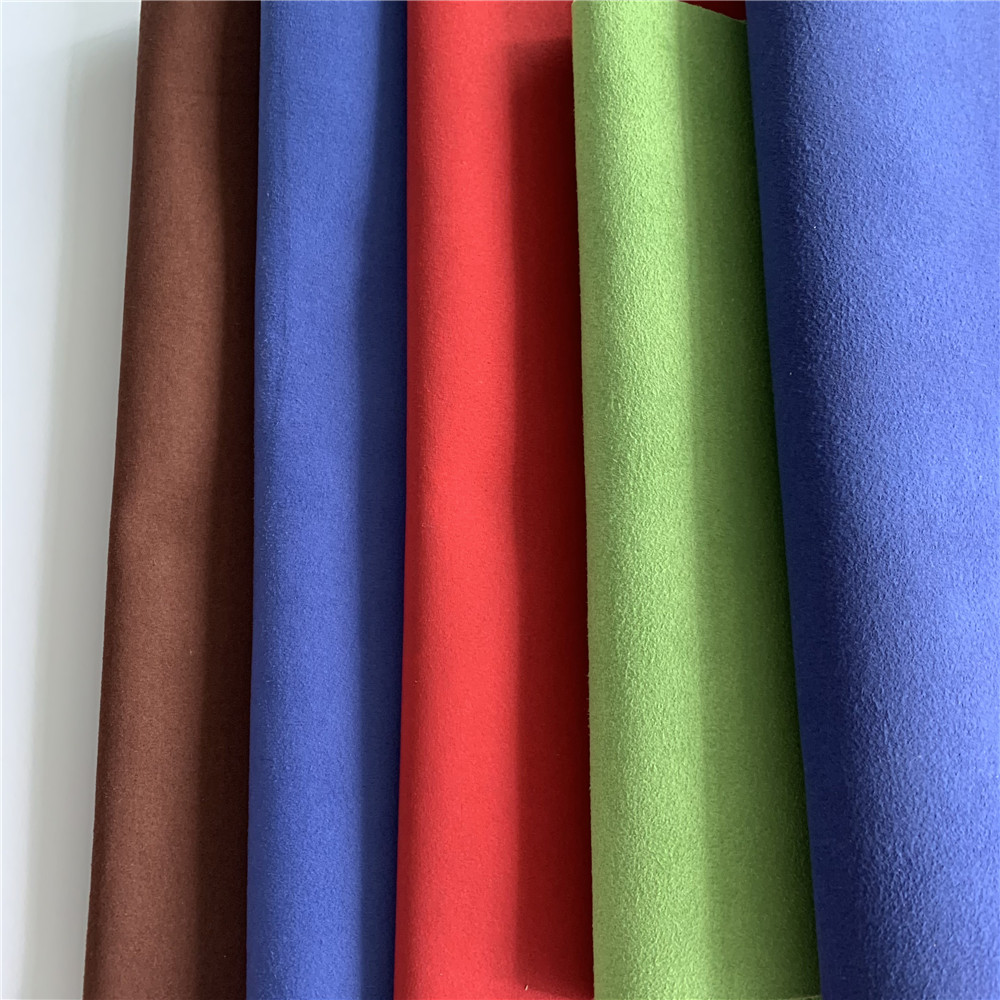 Suede Leather High Color Fastness Microfiber Suede Leather for Shoe Bag and Car Interior