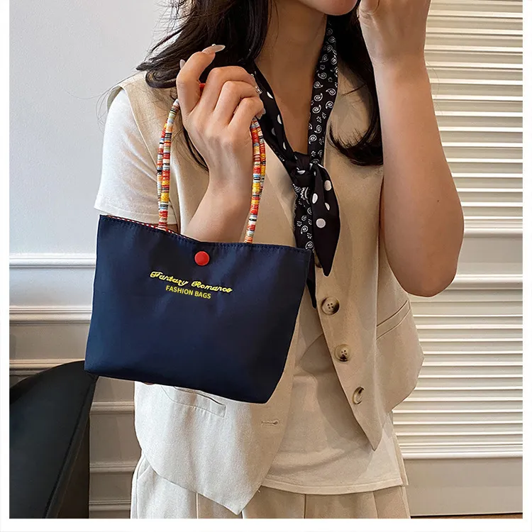 Cute Solid Color Gift Bag Phone Bag Small Handheld Bag Portable Versatile Color Block Touch up Practical Outing Souvenir Bag