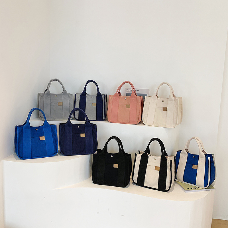 Custom Logo Private Label Women Stylish Bag Ladies Canvas Handbags