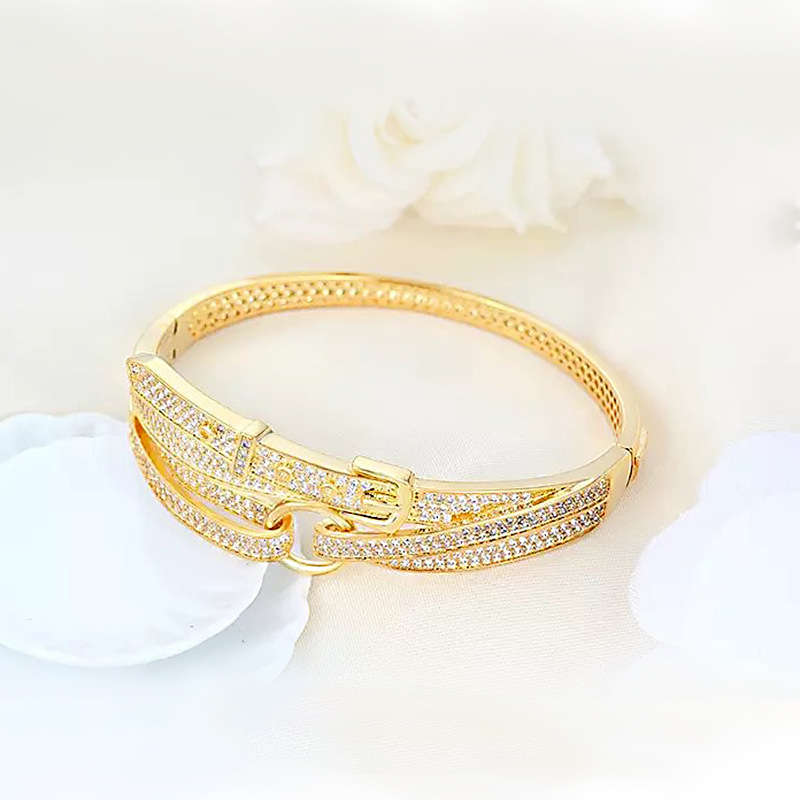 New Arrivals Fashion Jewelry Multi Layers Belt Zircon Bangle Ring Accessories for Women