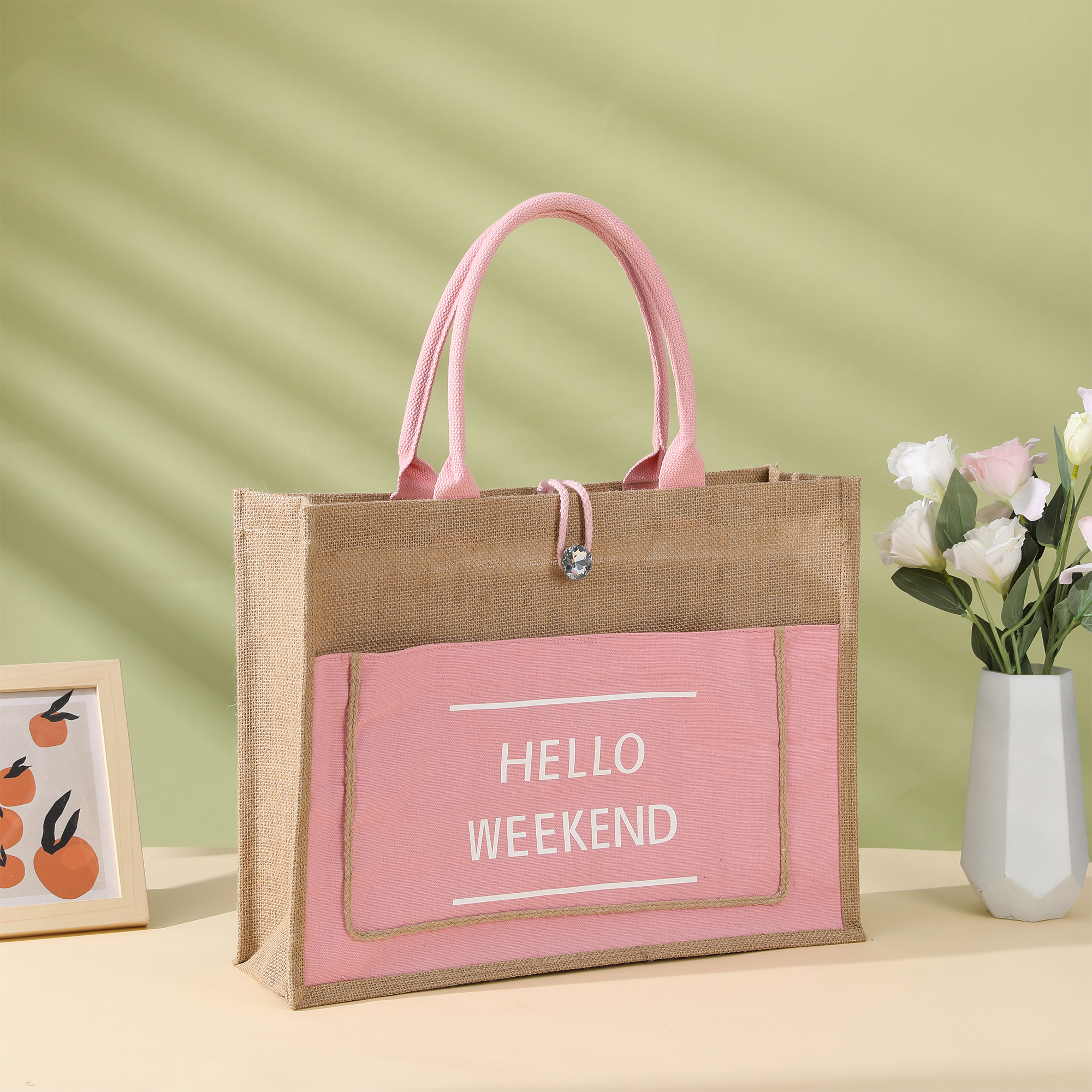 Custom Eco-Friendly Cotton Canvas Tote Bag Medium Durable Fashionable Handbag Logo Wind Simplicity Style Outdoor Shopping Zipper